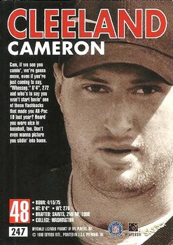 1998 SkyBox Premium #247 Cameron Cleeland Back