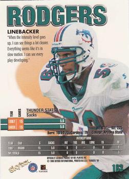 1998 SkyBox Thunder #163 Derrick Rodgers Back