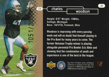 1998 SP Authentic #23 Charles Woodson Back