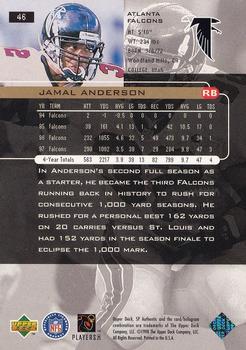 1998 SP Authentic #46 Jamal Anderson Back