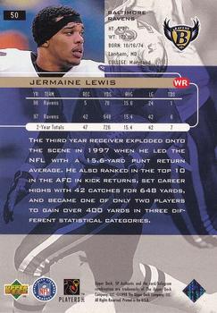 1998 SP Authentic #50 Jermaine Lewis Back