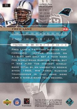 1998 SP Authentic #55 Fred Lane Back