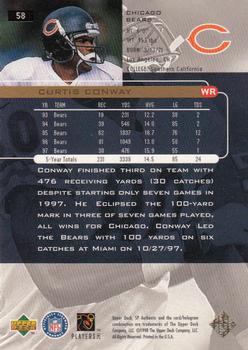 1998 SP Authentic #58 Curtis Conway Back