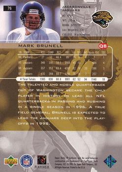 1998 SP Authentic #76 Mark Brunell Back