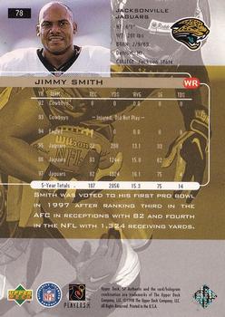 1998 SP Authentic #78 Jimmy Smith Back
