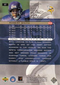 1998 SP Authentic #87 Robert Smith Back