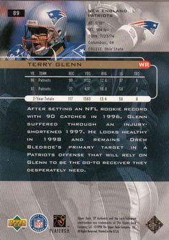 1998 SP Authentic #89 Terry Glenn Back