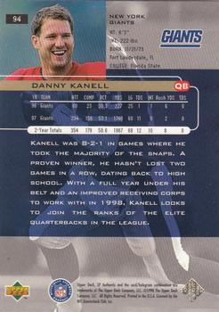 1998 SP Authentic #94 Danny Kanell Back