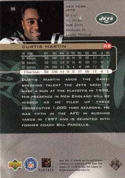 1998 SP Authentic #96 Curtis Martin Back