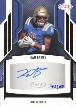 2024 SAGE HIT - Autographs Gold #A-KB Kam Brown Front