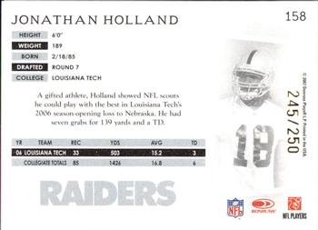 2007 Donruss Threads - Bronze Holofoil #158 Johnathan Holland Back