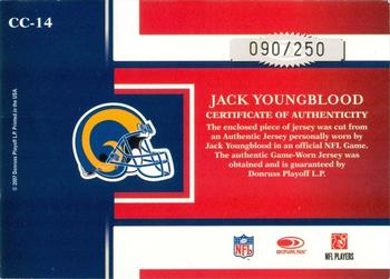 2007 Donruss Threads - Century Collection Materials #CC-14 Jack Youngblood Back