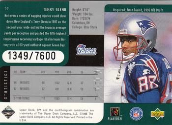 1998 SPx Finite #53 Terry Glenn Back