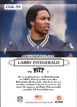 2007 Donruss Threads - College Gridiron Kings Gold #CGK-39 Larry Fitzgerald Back