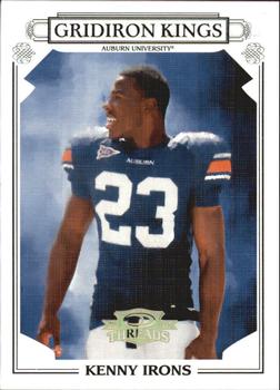 2007 Donruss Threads - College Gridiron Kings Gold Holofoil #CGK-5 Kenny Irons Front