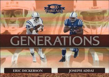 2007 Donruss Threads - Generations Blue #G-9 Eric Dickerson / Joseph Addai Front