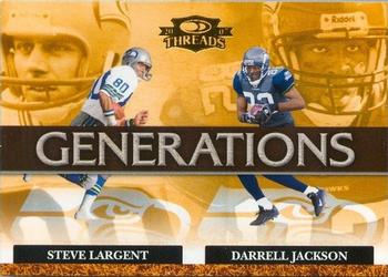 2007 Donruss Threads - Generations Gold #G-13 Steve Largent / Darrell Jackson Front