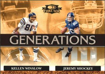 2007 Donruss Threads - Generations Gold #G-7 Kellen Winslow / Jeremy Shockey Front