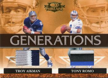2007 Donruss Threads - Generations Materials #G-6 Troy Aikman / Tony Romo Front