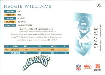 2007 Donruss Threads - Jerseys #95 Reggie Williams Back