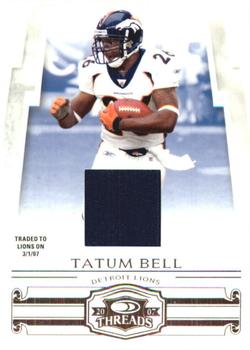 2007 Donruss Threads - Jerseys #147 Tatum Bell Front