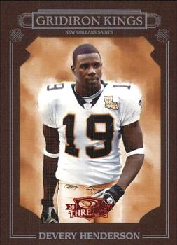 2007 Donruss Threads - Pro Gridiron Kings Framed Red #PGK-14 Devery Henderson Front