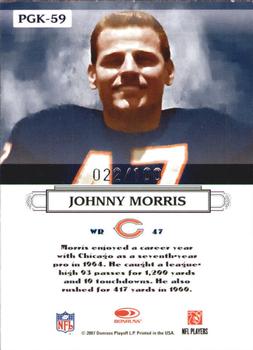 2007 Donruss Threads - Pro Gridiron Kings Framed Red #PGK-59 Johnny Morris Back