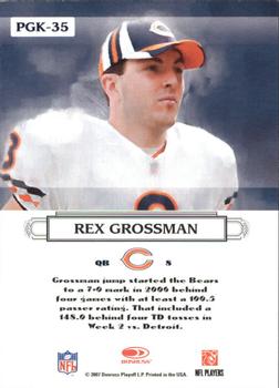 2007 Donruss Threads - Pro Gridiron Kings Gold #PGK-35 Rex Grossman Back