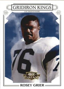 2007 Donruss Threads - Pro Gridiron Kings Gold #PGK-60 Rosey Grier Front