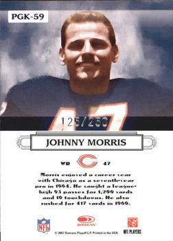 2007 Donruss Threads - Pro Gridiron Kings Silver Holofoil #PGK-59 Johnny Morris Back
