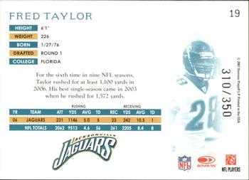 2007 Donruss Threads - Retail Blue #19 Fred Taylor Back