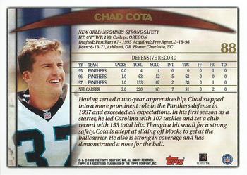 1998 Topps #88 Chad Cota Back