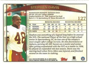 1998 Topps #127 Stephen Davis Back
