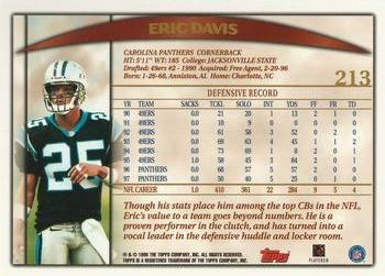 1998 Topps #213 Eric Davis Back