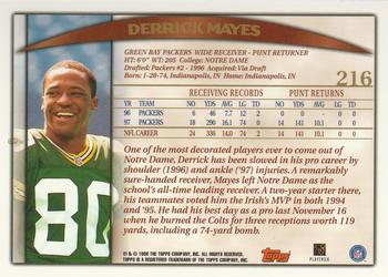 1998 Topps #216 Derrick Mayes Back