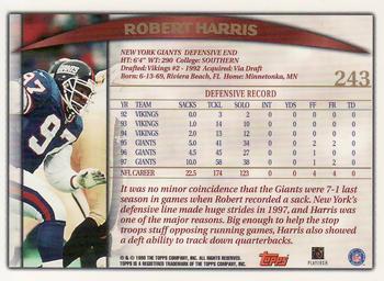 1998 Topps #243 Robert Harris Back