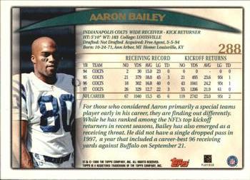 1998 Topps #288 Aaron Bailey Back