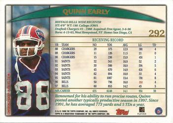 1998 Topps #292 Quinn Early Back