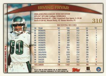 1998 Topps #310 Irving Fryar Back