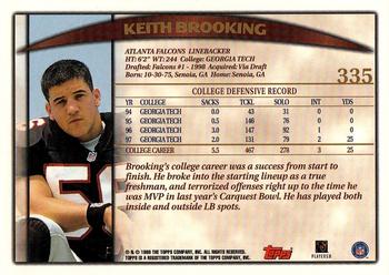 1998 Topps #335 Keith Brooking Back