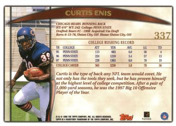 1998 Topps #337 Curtis Enis Back