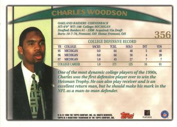 1998 Topps #356 Charles Woodson Back