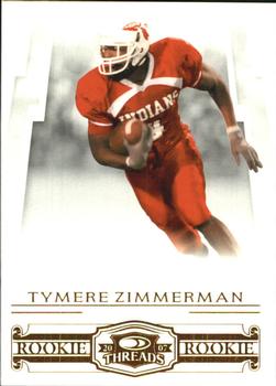 2007 Donruss Threads - Retail Rookies #168 Tymere Zimmerman Front