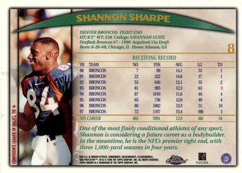 1998 Topps Chrome #8 Shannon Sharpe Back