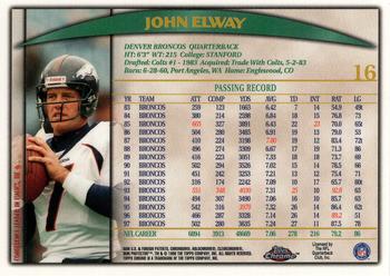 1998 Topps Chrome #16 John Elway Back