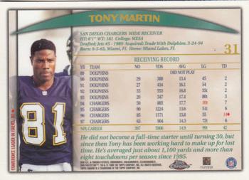 1998 Topps Chrome #31 Tony Martin Back