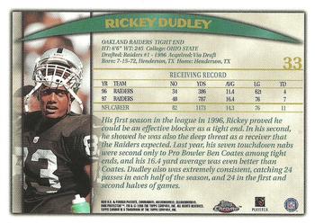 1998 Topps Chrome #33 Rickey Dudley Back