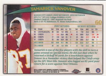1998 Topps Chrome #60 Tamarick Vanover Back