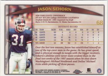 1998 Topps Chrome #68 Jason Sehorn Back