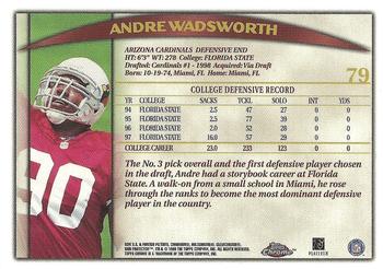1998 Topps Chrome #79 Andre Wadsworth Back